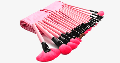 Skorter | 24-piece Pink Glory Brush Set with free case