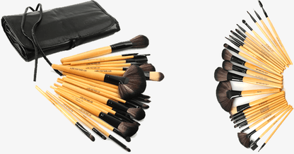 Skorter | 24-piece Premium Wood Brush Set with Free Case