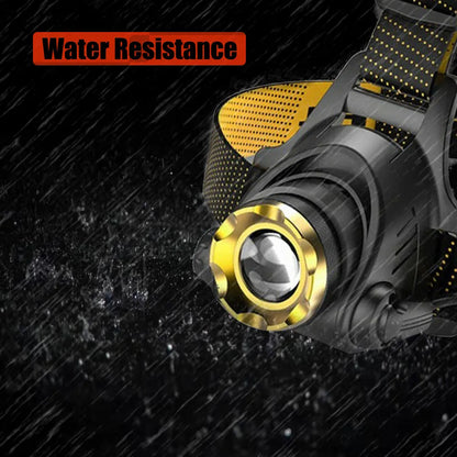 Skorter | 990000LM LED Headlamp Rechargeable Tactical Flashlight Zoom Head Flashlight