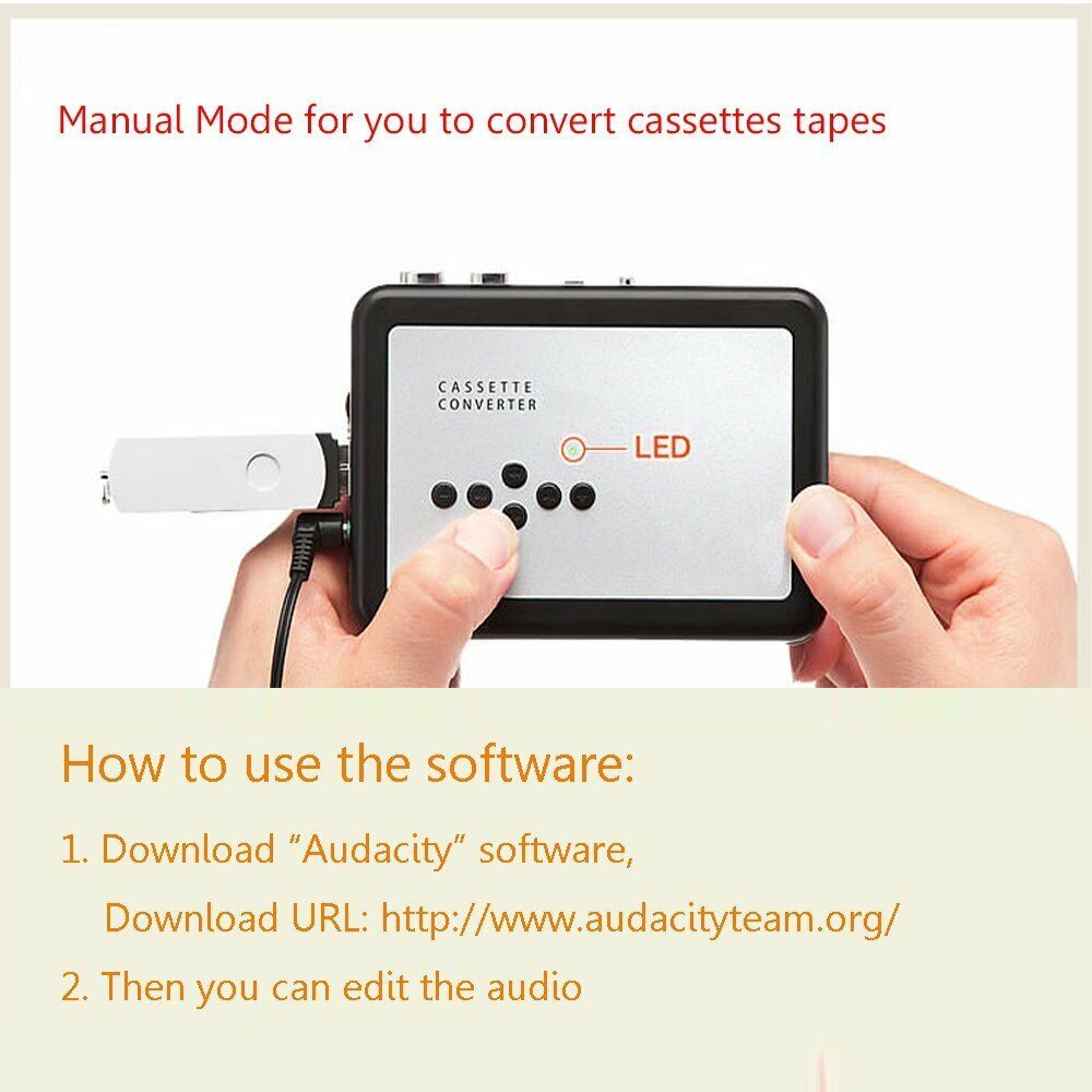 Skorter | Cassette-to-MP3 format converter - Save to USB flash drive - Music player
