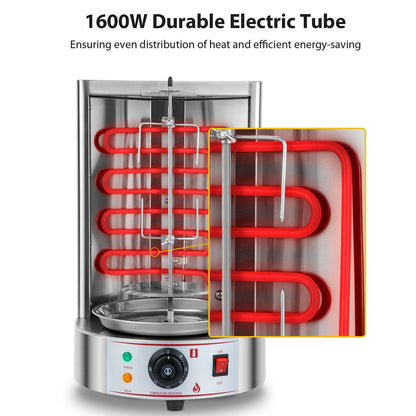 Electric Vertical Broiler Gyro Grill Shawarma Machine Spinning Doner Kebab Tool