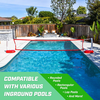 GoSports Splash Net PRO Pool Volleyball Net Set - Red