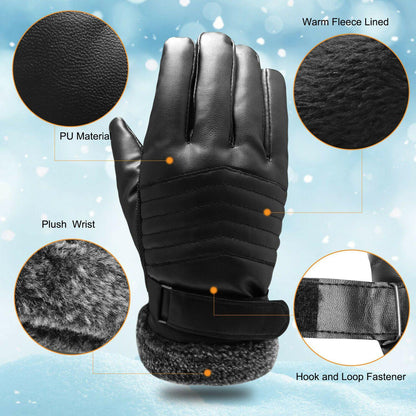 Skorter | -30℃ Waterproof, warm leather ski gloves for winter | Touchscreen compatible