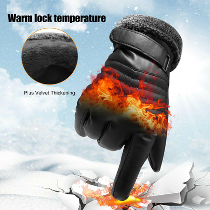 Skorter | -30℃ Waterproof, warm leather ski gloves for winter | Touchscreen compatible