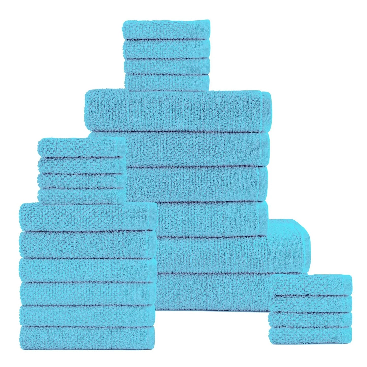 Skorter | 24-piece set: Dan River Popcorn cotton bath towel set