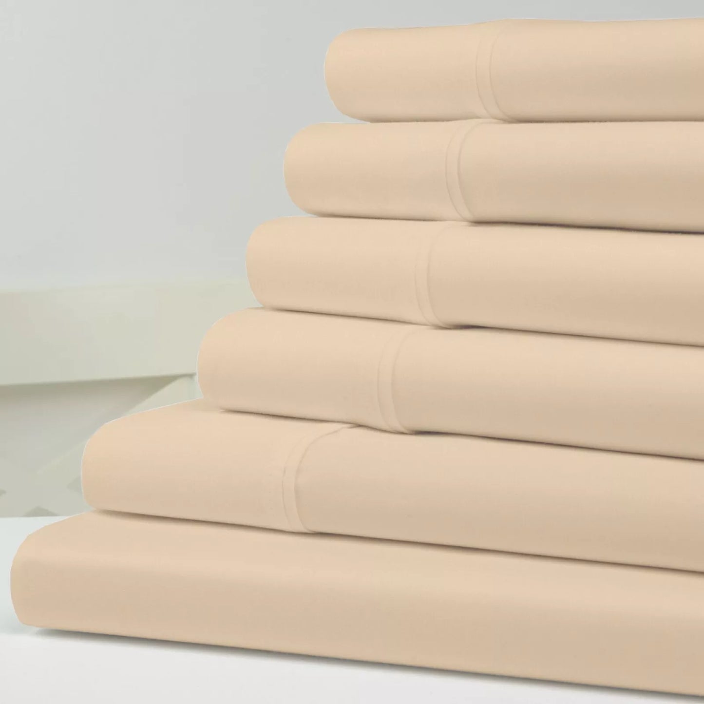 Skorter | 6-piece set: Kathy Ireland 1500 thread count bamboo cotton bedding set