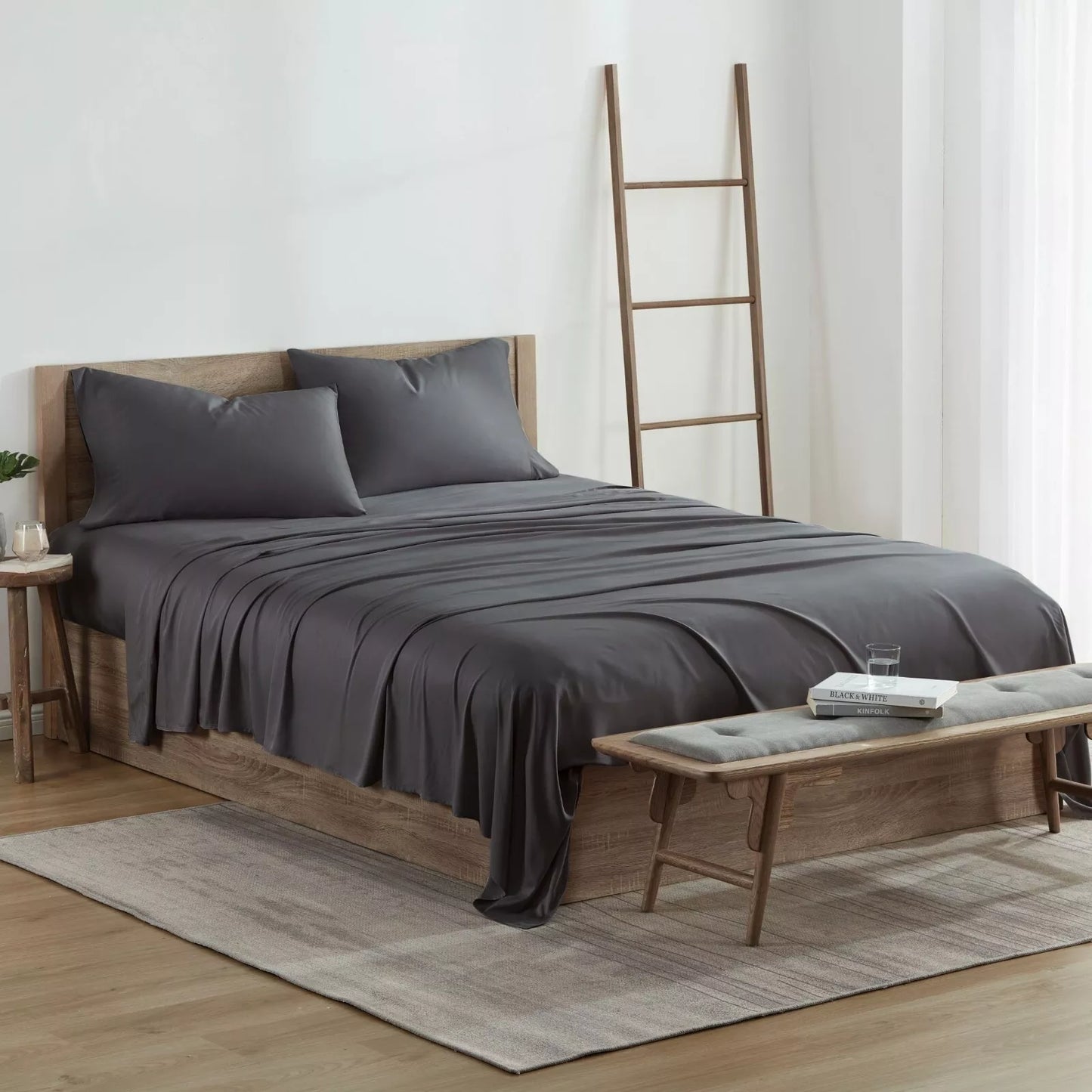 Skorter | 4-piece set: Kathy Ireland 300 thread count 100% bamboo sheet set