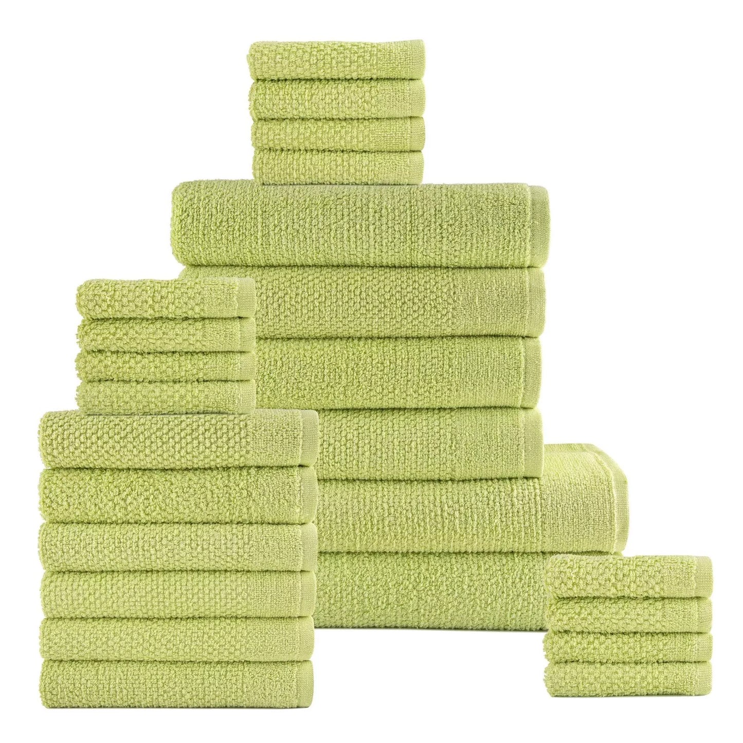 Skorter | 24-piece set: Dan River Popcorn cotton bath towel set