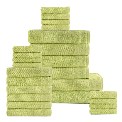 Skorter | 24-piece set: Dan River Popcorn cotton bath towel set