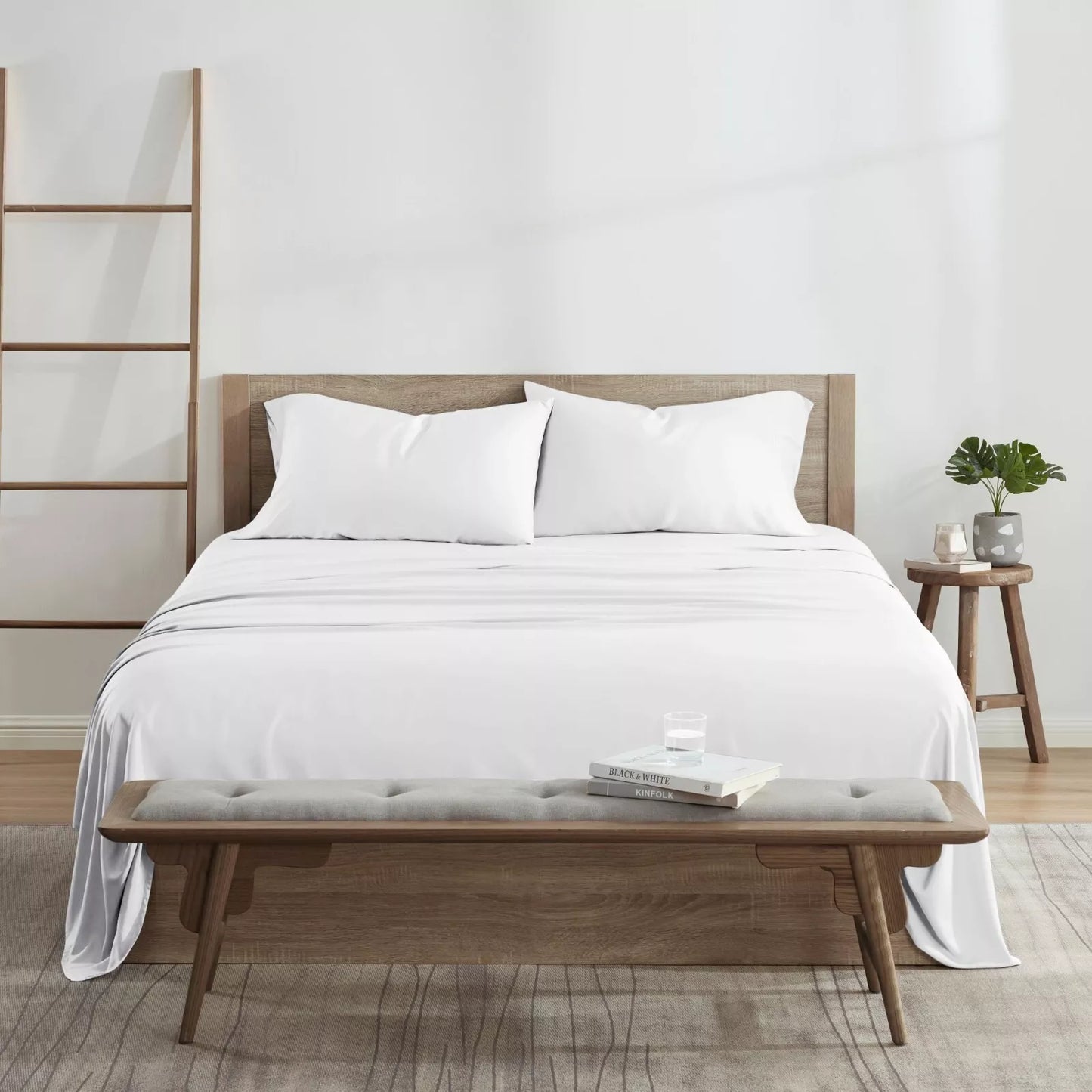 Skorter | 4-piece set: Kathy Ireland 300 thread count 100% bamboo sheet set