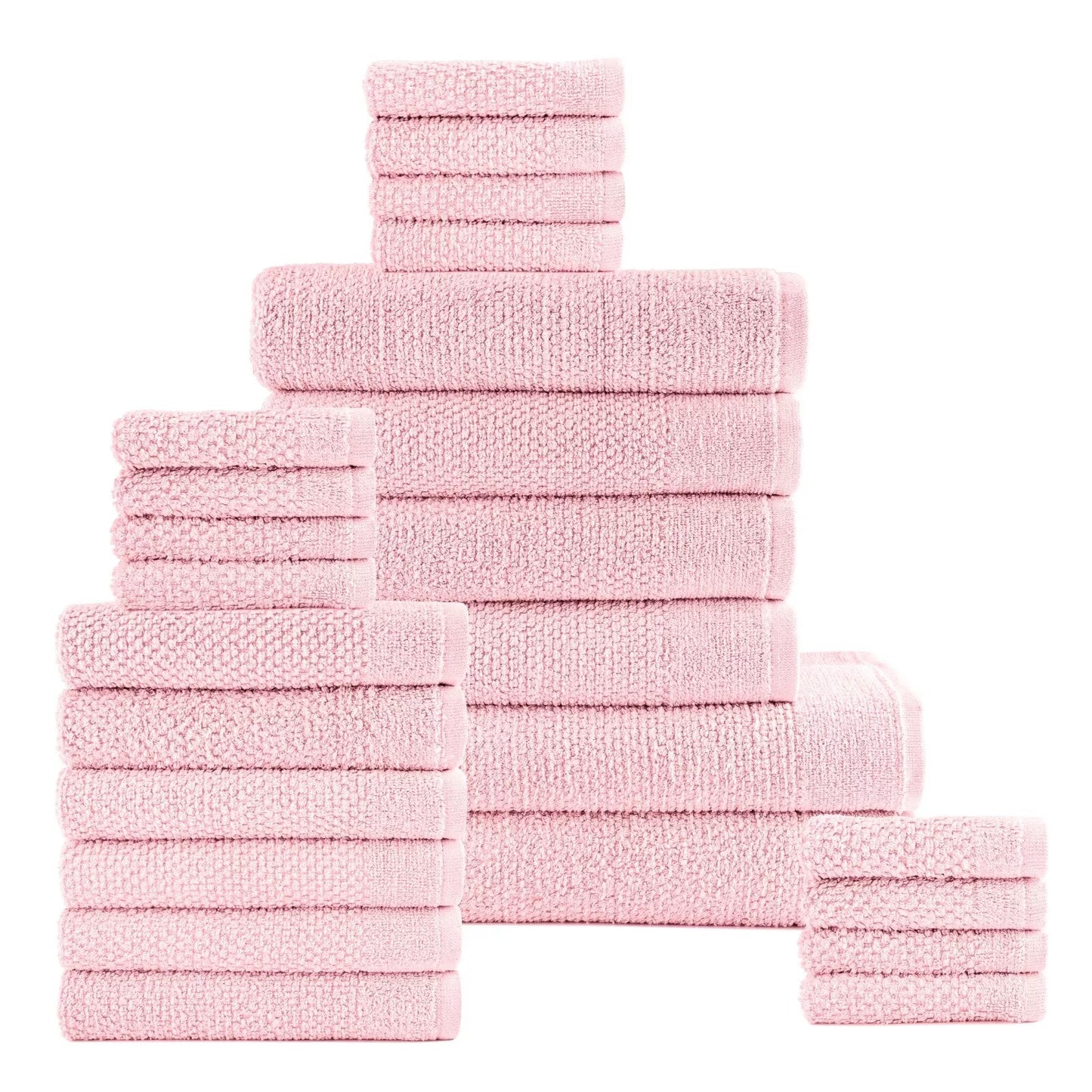Skorter | 24-piece set: Dan River Popcorn cotton bath towel set