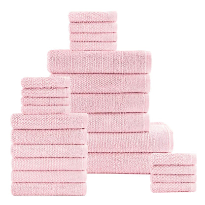 Skorter | 24-piece set: Dan River Popcorn cotton bath towel set