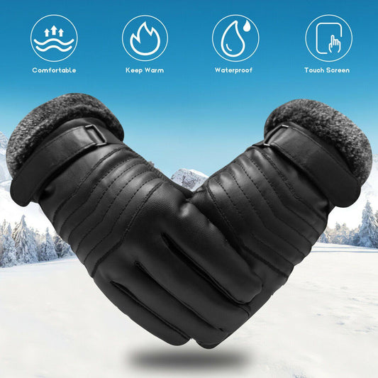 Skorter | -30℃ Waterproof, warm leather ski gloves for winter | Touchscreen compatible