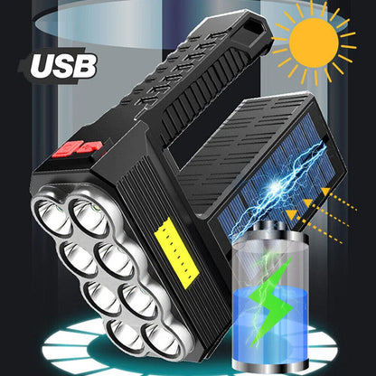 Skorter | Solar LED Flashlight – Waterproof, powerful handheld spotlight with lithium battery