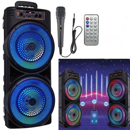 6000W Portable Bluetooth Speaker Sub Woofer Heavy Bass Sound System Party & Mic