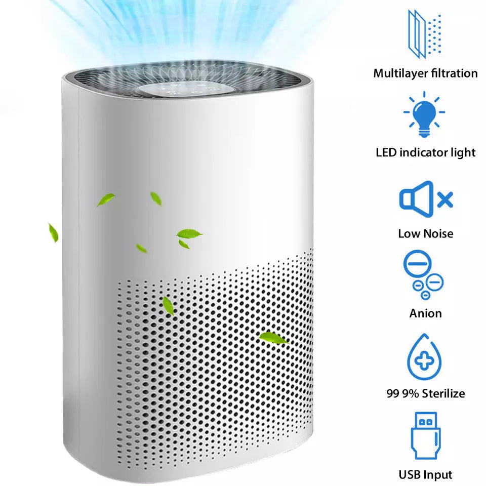 Skorter | Compact Air Purifier | True HEPA Filter, Ultra-Quiet & Ideal for Small to Medium Rooms