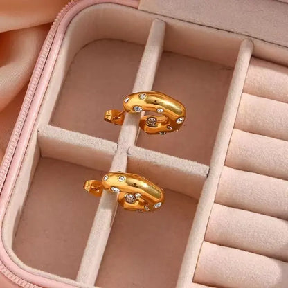Skorter | 18K gold-plated hoops