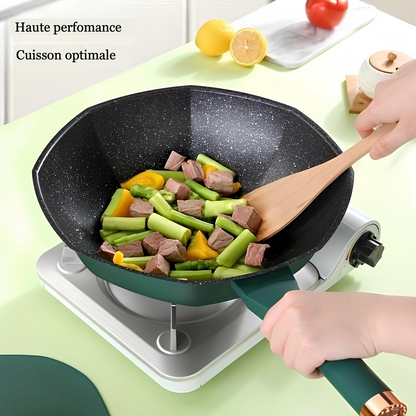 Skorter octagonal in green cast iron