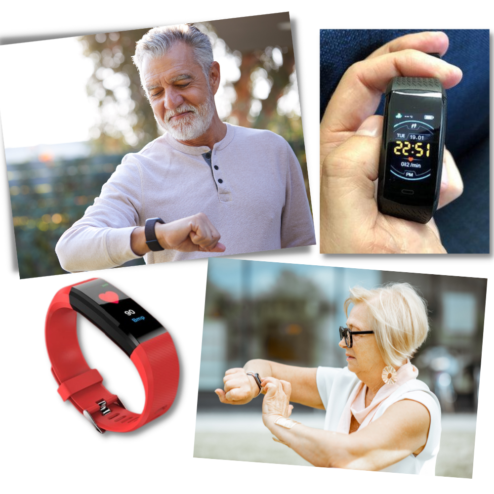 Skorter | VitaWatch | Senior Smartwatch with Health Monitor and Large LED Screen
