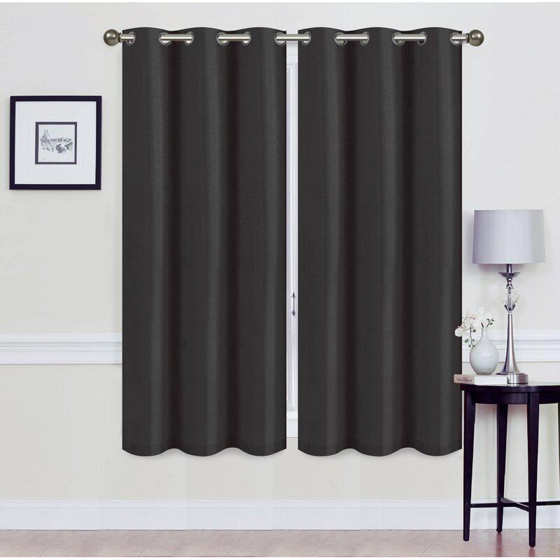 Skorter | Set of 2: Foam-backed blackout curtain panels with eyelet