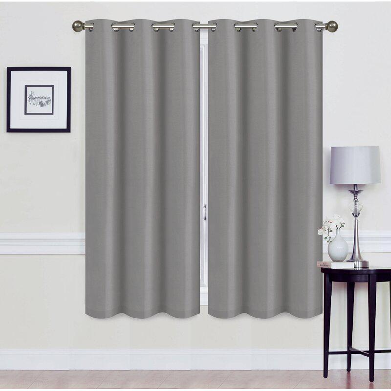 Skorter | Set of 2: Foam-backed blackout curtain panels with eyelet