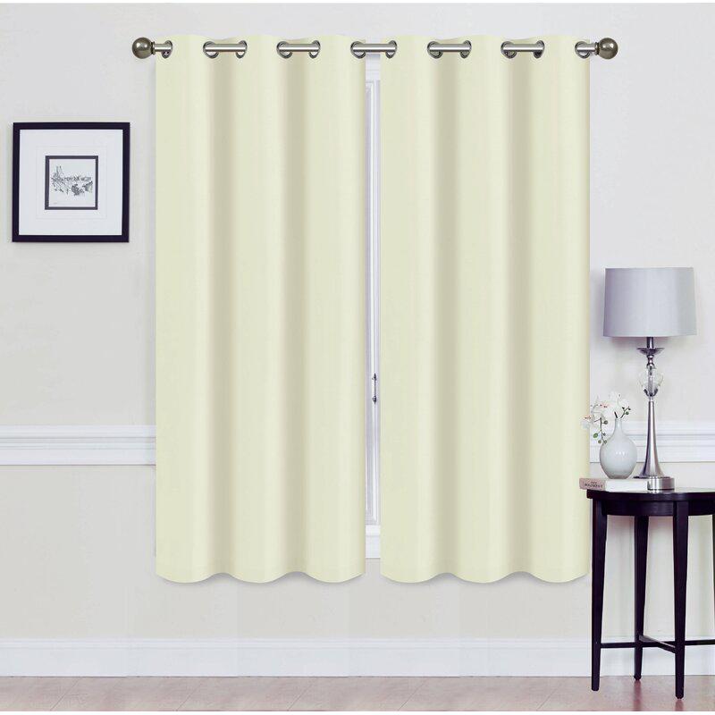 Skorter | Set of 2: Foam-backed blackout curtain panels with eyelet
