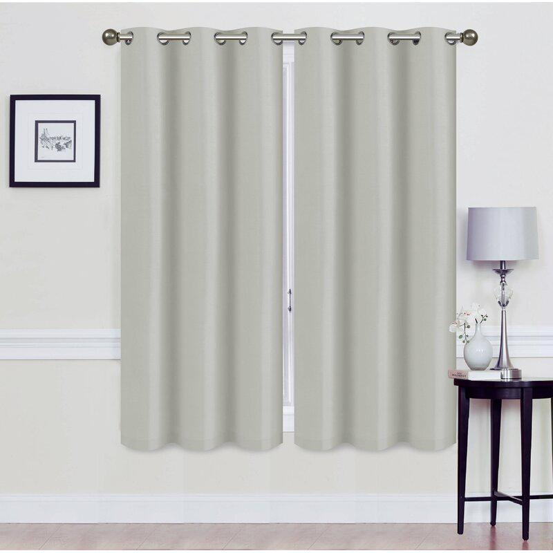 Skorter | Set of 2: Foam-backed blackout curtain panels with eyelet