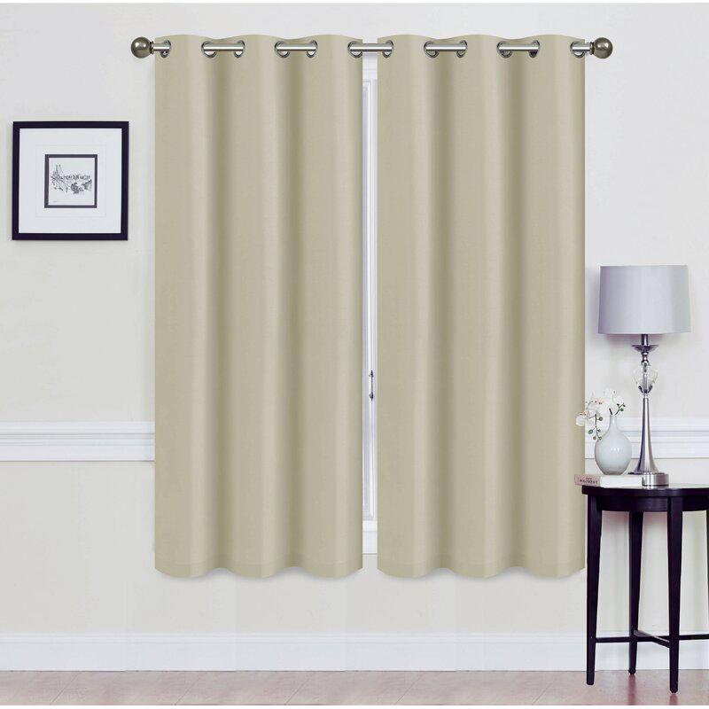 Skorter | Set of 2: Foam-backed blackout curtain panels with eyelet