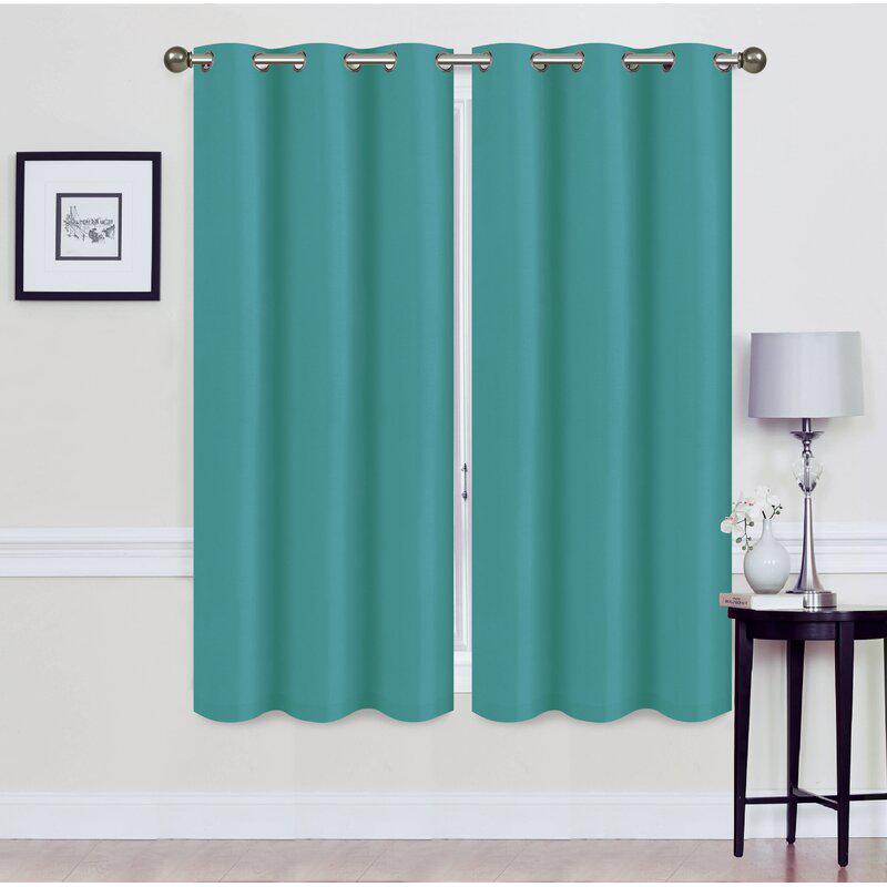 Skorter | Set of 2: Foam-backed blackout curtain panels with eyelet