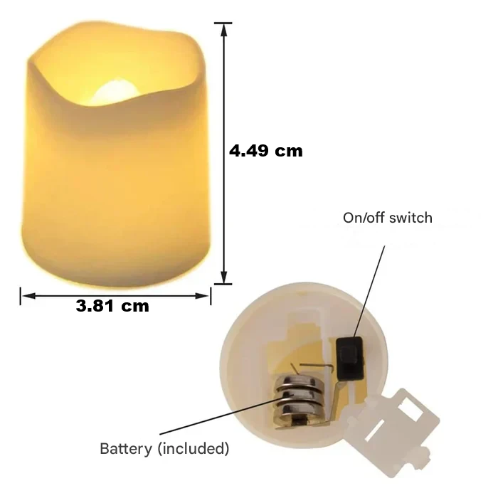Skorter | Set of 24 LED Flameless Candles - GlowFlicker