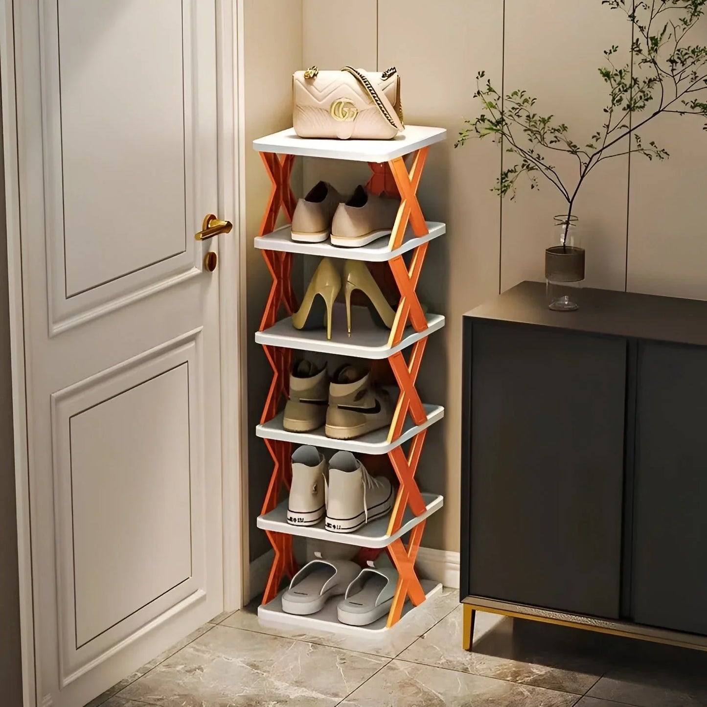 Skorter | Multifunctional and Foldable Shoe Rack for Space-Saving Storage