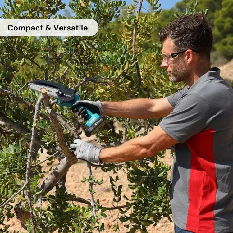 Skorter | Cordless Electric Chainsaw | Lightweight, Ergonomic Design & Ideal for Effortless Pruning and Trimming