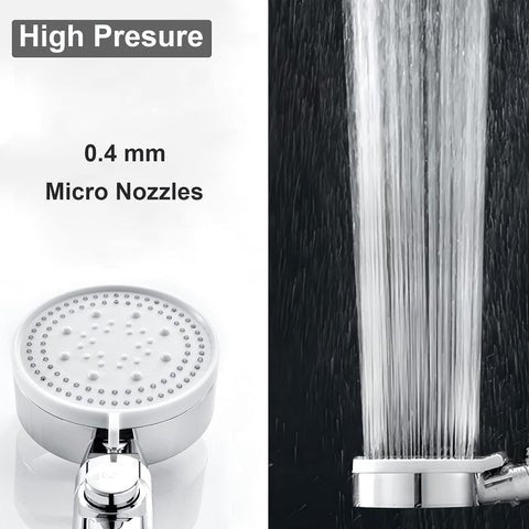 Skorter | 5-Mode Shower Head for Low Pressure | Stop Button for Easy Water Control