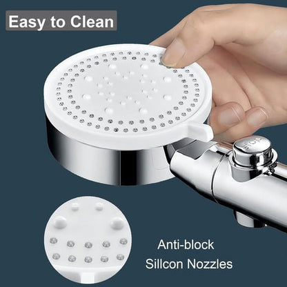 Skorter | 5-Mode Shower Head for Low Pressure | Stop Button for Easy Water Control