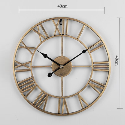 Skorter | Golden or bronze skeleton wall clock