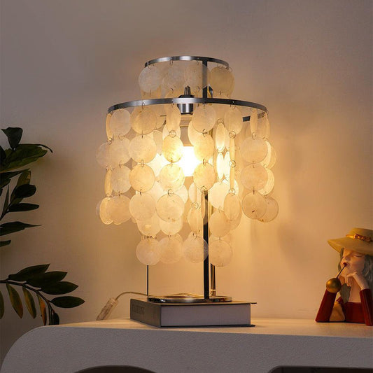 Silver & Gold Shell Shaped Decorative Table Lamp - SKØRTER