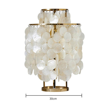 Silver & Gold Shell Shaped Decorative Table Lamp - SKØRTER