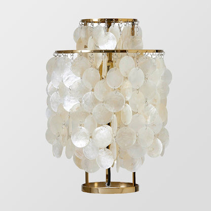Silver & Gold Shell Shaped Decorative Table Lamp - SKØRTER