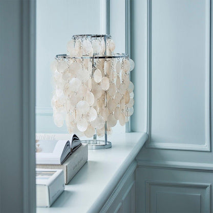 Silver & Gold Shell Shaped Decorative Table Lamp - SKØRTER