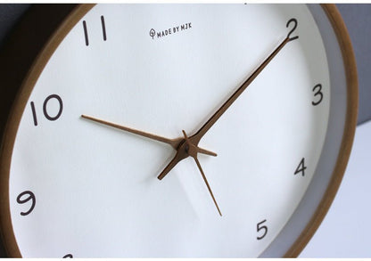 Simple Solid Wood Analogue Wall Clock for Home - SKØRTER