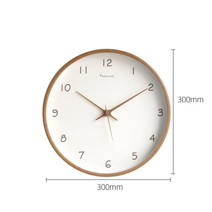 Simple Solid Wood Analogue Wall Clock for Home - SKØRTER