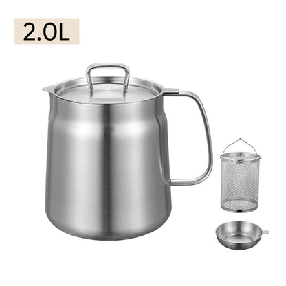 skorter | 2-In-1 Stainless Steel Multifunctional Oil Filter Pot