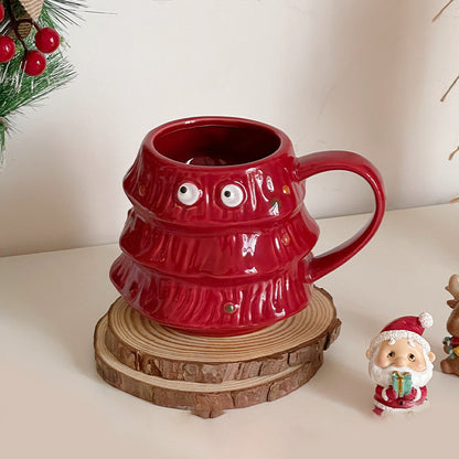 skorter | Creative Large Eyes Christmas Tree Mug