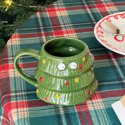 skorter | Creative Large Eyes Christmas Tree Mug