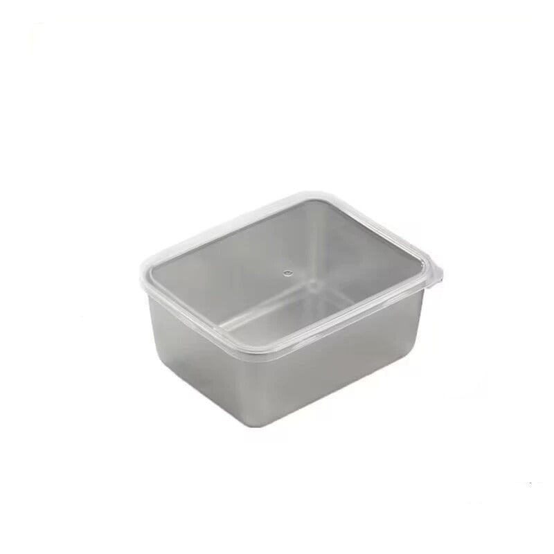 skorter | 304 Stainless Steel Square Plate with Lid Food Storage Container for the Kitchen