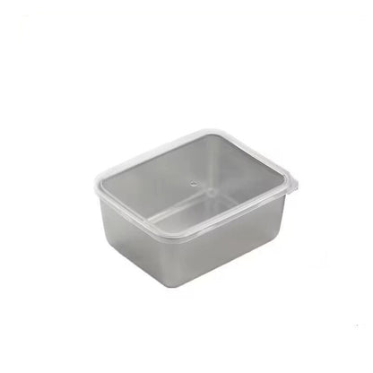 skorter | 304 Stainless Steel Square Plate with Lid Food Storage Container for the Kitchen