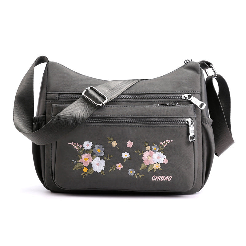 Skorter | Embroidered Flower Shoulder Bag