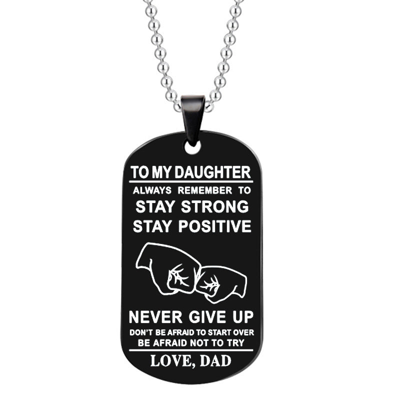 Skorter | English Alphabet Stainless Steel Necklace