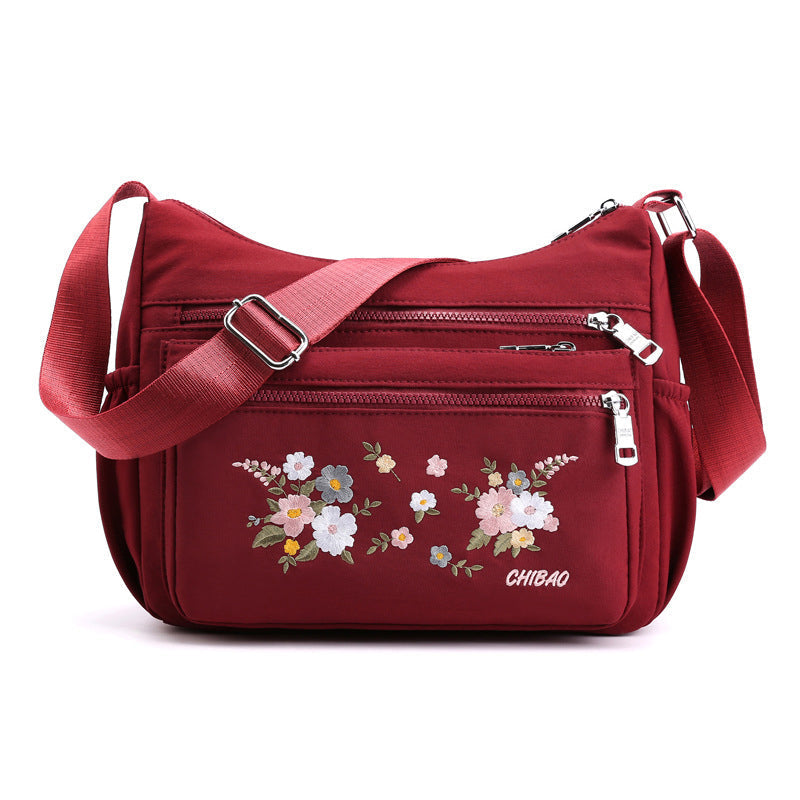 Skorter | Embroidered Flower Shoulder Bag