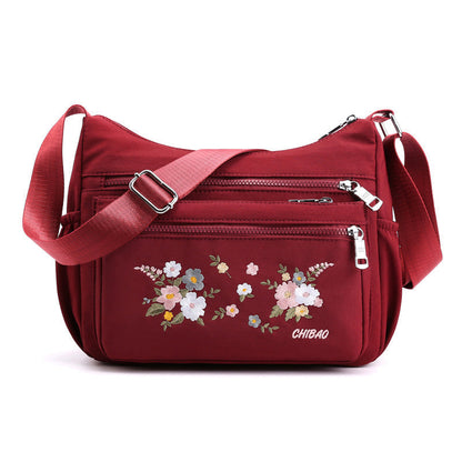 Skorter | Embroidered Flower Shoulder Bag